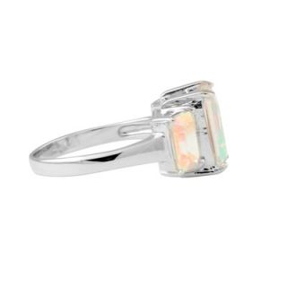 Palm Beach Jewelry Sterling Silver Aurora Borealis Cubic Zirconia Ring