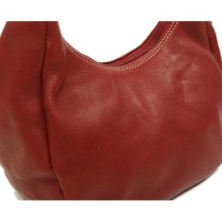 Piel Wrapped Handle Mini Hobo Bag in Red