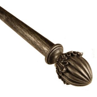 BCL Drapery Hardware Acorn Curtain Rod in Antique Silver