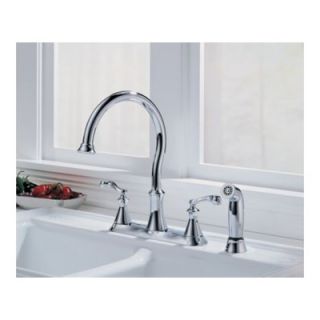 Delta Vessona Two Handle Centerset Kitchen Faucet with Spray