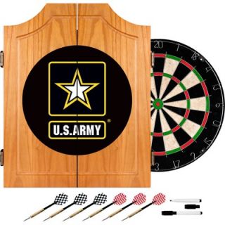 Trademark Global U.S. Army Wood Dart Cabinet Set   ARMY7000
