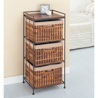 OIA Ribbon 3 Drawer Unit in Brown and Hammertone