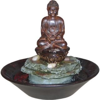 Alpine Eternity Buddha Tabletop Fountain
