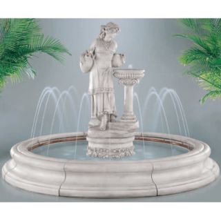 Henri Studio Figurine Cast Stone Angella in Toscana Pool Fountain