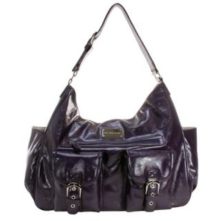 Amy Michelle Sweet Pea Faux Leather Diaper Bag in Plum