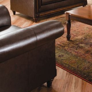 Hokku Designs Navis Leather Swivel Chair in Brown   Obwjt Cs
