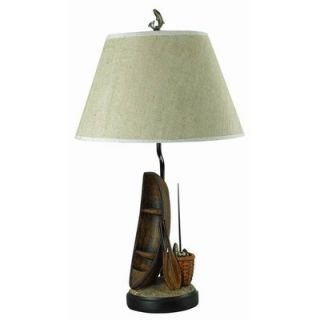 Cal Lighting Rowing Boat Table Lamp in Ligneous