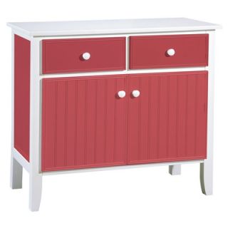 Papila Design Buffet Table in Cottage Red & White   FB 146 RD