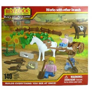  Horse, Carriage and Garden Building Set   140 Pieces