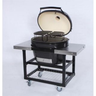 Stainless Steel Side Table for Extra Large Oval Grill or Kamado Grill