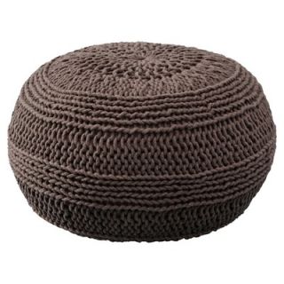Rizzy Home Cable Knit Pouf