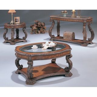 Wildon Home ® Azusa Oval Coffee Table Set in Brown   4902Tfsj