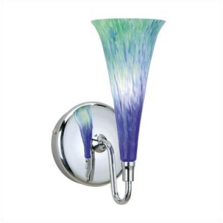 WAC Flute Art Glass Wall Sconce in Blue/Green