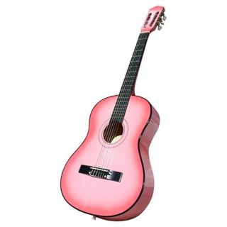 Acoustic Classical Guitar with Gig Bag and Accessories in Pink