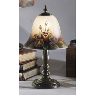 Dale Tiffany Handale Garden Rose Bell Table Lamp in Antique Bronze