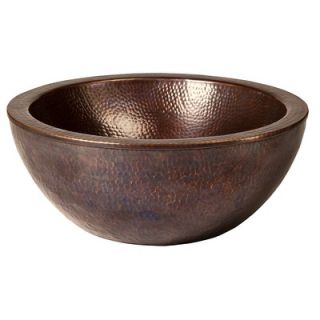 The Copper Factory Hand Hammered Copper 16.5 Double Wall Round Vessel