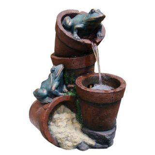 Alpine Pot with Frog Fountain