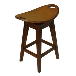 Carolina Accents Thoroughbred 26.75 Backless Swivel Counter Stool in