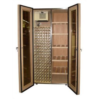 Vinotemp 700 Two Door Oak Wine & Cigar Cooler Cabinet