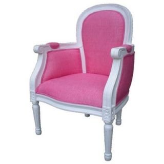 Gift Mark Diamond Arm Childrens Chair in White and Pink