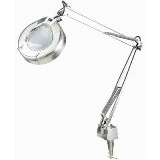 Lite Source Magnify Lite Magnifier Lamp with clamp in Polished Steel