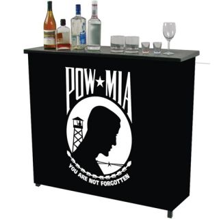 Pow Metal 2 Shelf Portable Bar Table Carrying Case