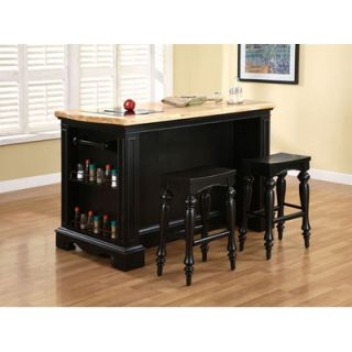 Powell Pennfield Kitchen Island with Granite Top