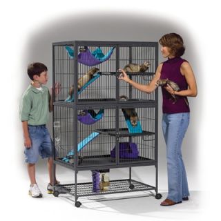 Midwest Homes For Pets Ferret Nation Double Unit Cage in Gray   182