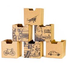 These easy to assemble, cardboard storage bins are intended for kids