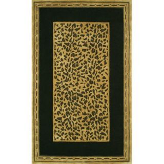 American Home Rug Co. African Safari Gold/Black Cheetah Print Rug