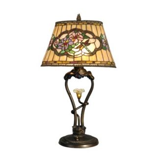 Dale Tiffany 27 Three Light Table Lamp in Antique Bronze