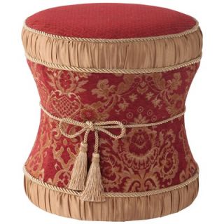 Jennifer Taylor Bacara Hour Glass Ottoman with Cord and Tassels