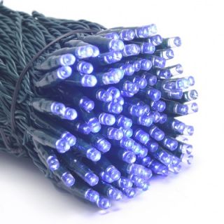 Mr. Light 200 LED Solar String Lights with Green Wire in Blue