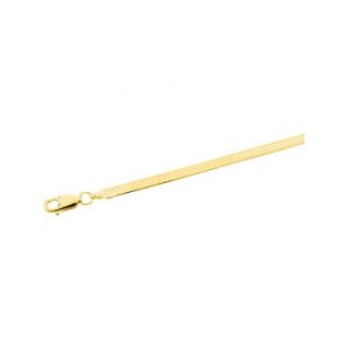 Jewelryweb 14k Yellow Gold Solid Flexible Herringbone Necklace
