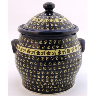 Polish Pottery 195 oz Extra Large Jar   Pattern 175A   1101 175A