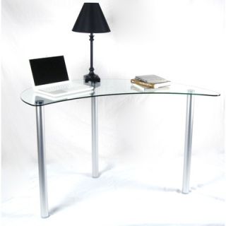 Tier One Designs Corner Computer Desk with Glass Top
