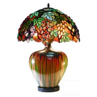 Warehouse of Tiffany Grape Table Lamp with Ceramic Base   2562+PB07