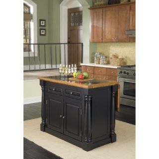 Home Styles Monarch Kitchen Island with Granite Top   Set of 88