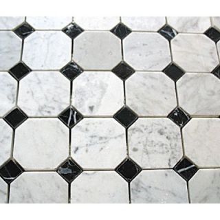 Diamond Tech Tiles Stone 1 7/8 x 1 7/8 Octagon and Dot Mosaic in