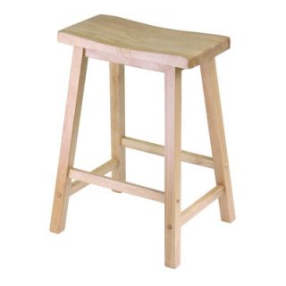 Winsome 24 Single Saddle Seat Stool in Natural