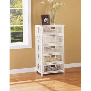 OIA Solar Five Drawer Chest in White