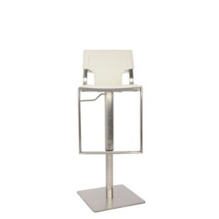 Safavieh Liam Leather Barstool in White   FOX3002A