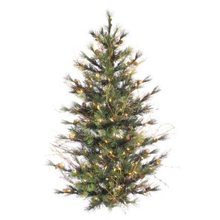 Mixed Country Pine 4 Wall Artificial Christmas Tree with Clear Lights