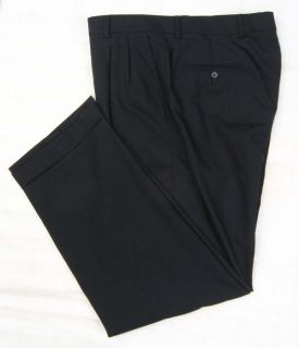 Hart Schaffner Marx Travelor Pants Trousers Wool Black 35 x 30 Perfect