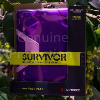 Griffin Survivor Extreme Duty Case w Stand New iPad 3 2 Purple