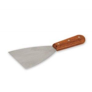 Pan Grill Barbecue BBQ Griddle Scraper Wood Handle