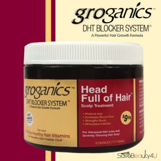 Groganics DHT Blocker System Head Full of Hair Scalp Treatment 6oz