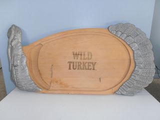  Wild Turkey Whiskey Cutting Board with Pewter Turkey Handles