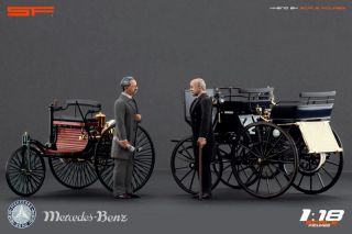 18 Carl Benz & Gottlieb Daimler VERY RARE figure for 118 mercedes