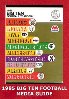 1985 Official Big Ten Football Media Guide Hayden Fry